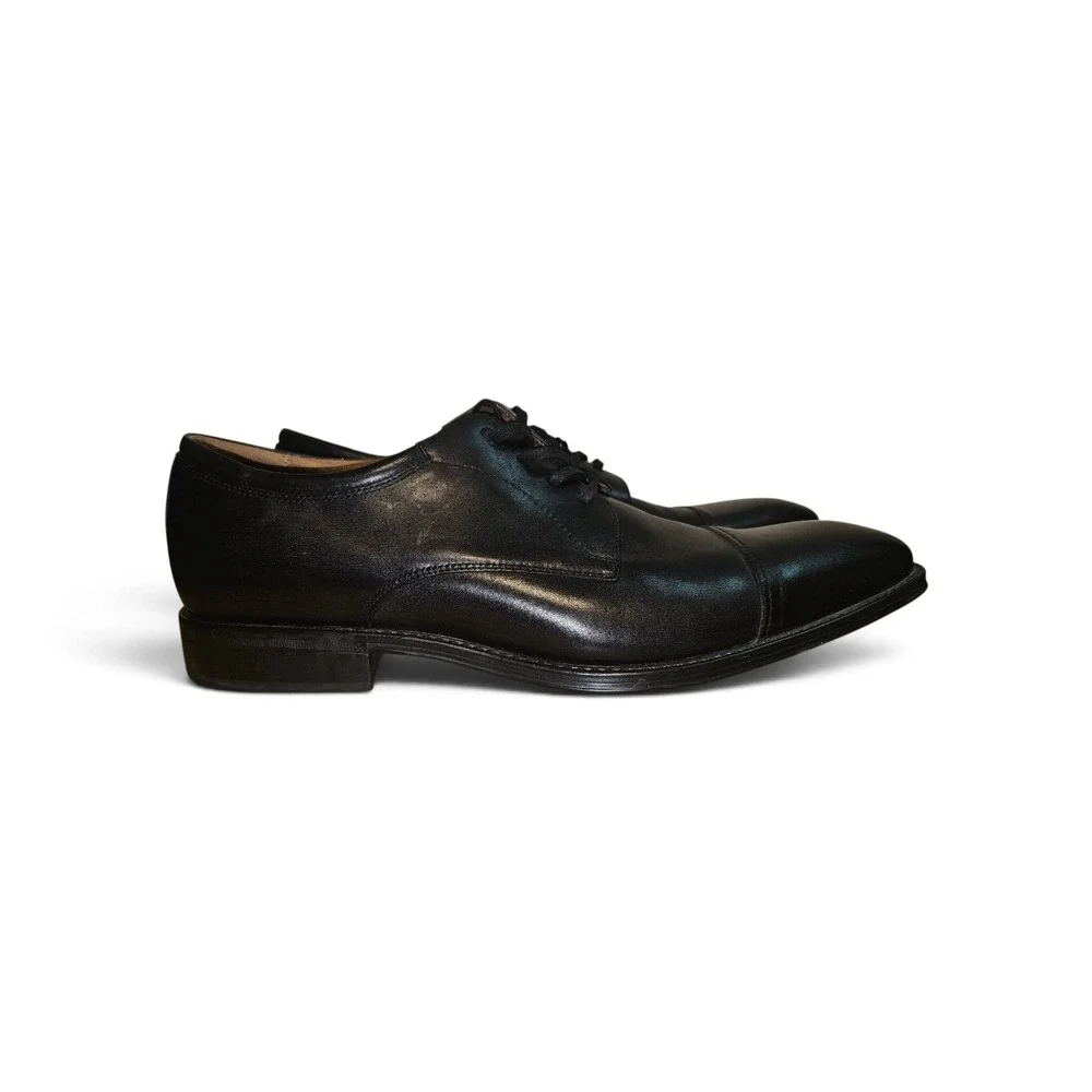 Florsheim Mens Black Leather Cap Toe Oxford Comfortech Dress Shoes 11895-001 12D